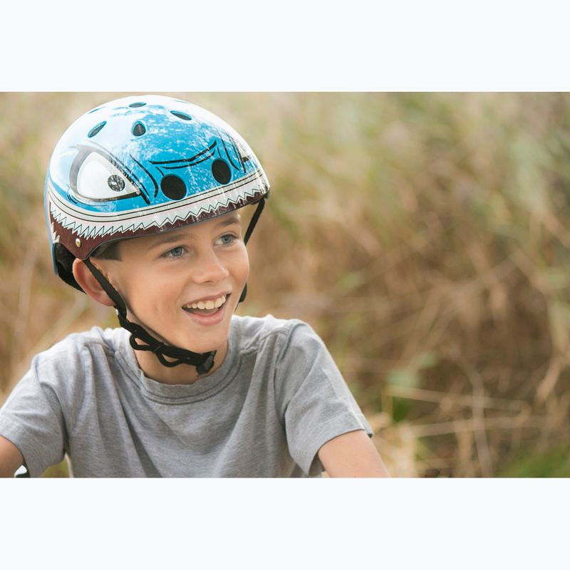 Hornit Shark blue children's bike helmet 8