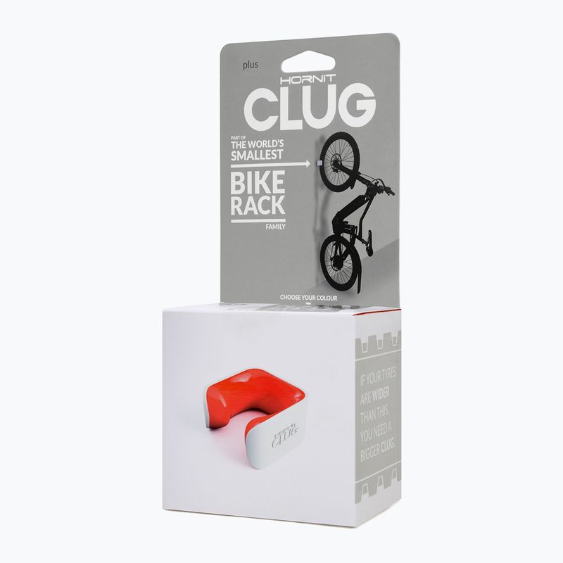 Hornit Clug Mtb Plus Bike Rack wall-mounted bike rack white/orange PWO2591 4