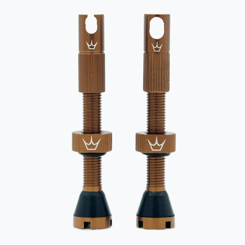 Peaty's X Chris King MK2 Presta Tubeless Valves Set 42 mm bourbon