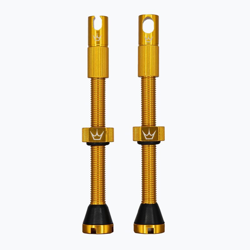 Peaty's X Chris King MK2 Presta Tubeless Valves Set 60 mm gold