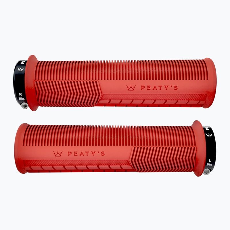 Peaty's Monarch Mushroom Thick red handlebar grips