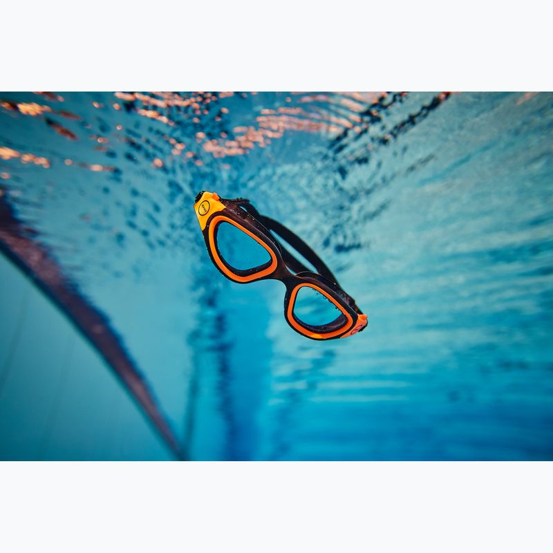 ZONE3 Vapour photochromatic/black/ hi-vis orange swimming goggles 2