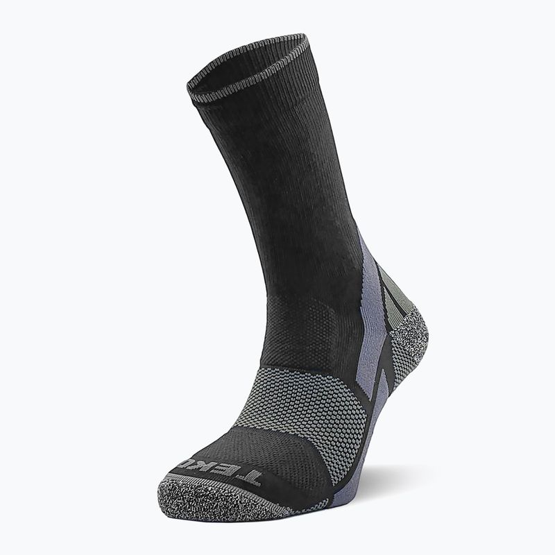 TEKO Light Boot Crew Height trekking socks black