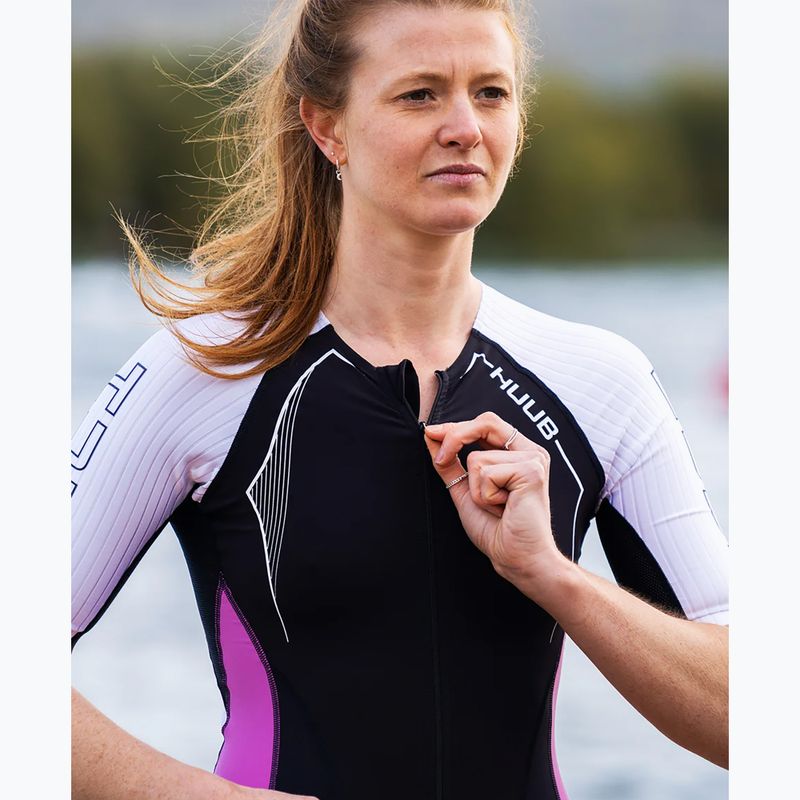 Women's Triathlon Suit HUUB Anemoi Aero Tri Suit black and white ANELCSW 8