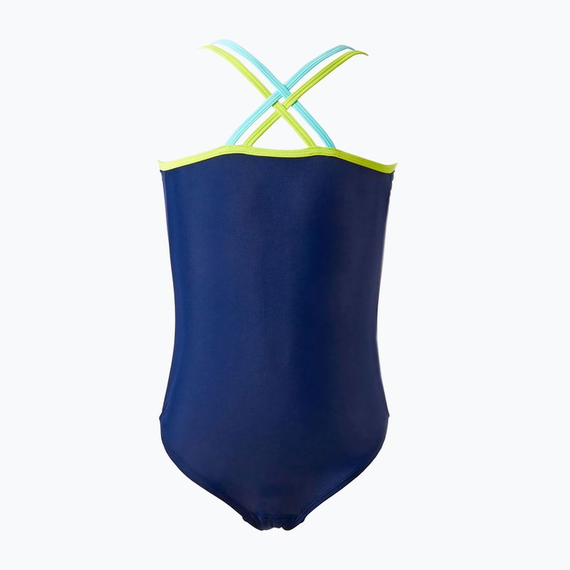 Children's one-piece swimsuit Splash About Essential Sports lime 2
