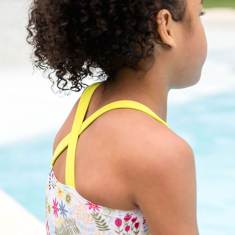 Children's one-piece swimsuit Splash About Jungle Paradise lime 6