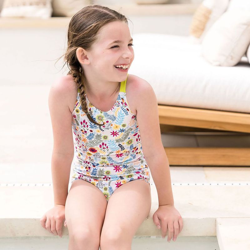 Children's one-piece swimsuit Splash About Jungle Paradise lime 8