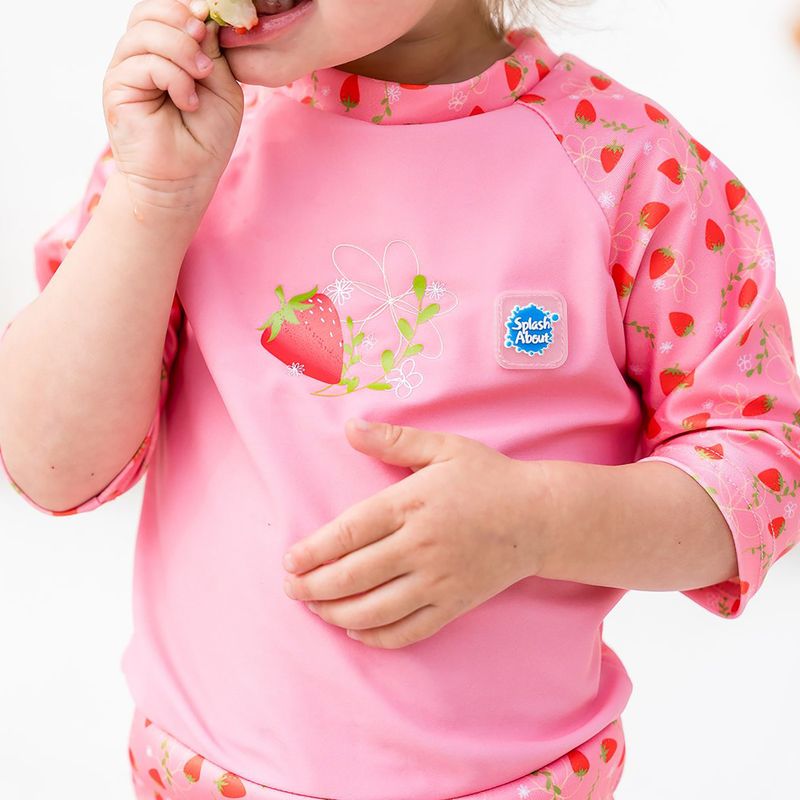 UPF 50+ children's jumpsuit Splash About Happy Nappy strawberry field 5