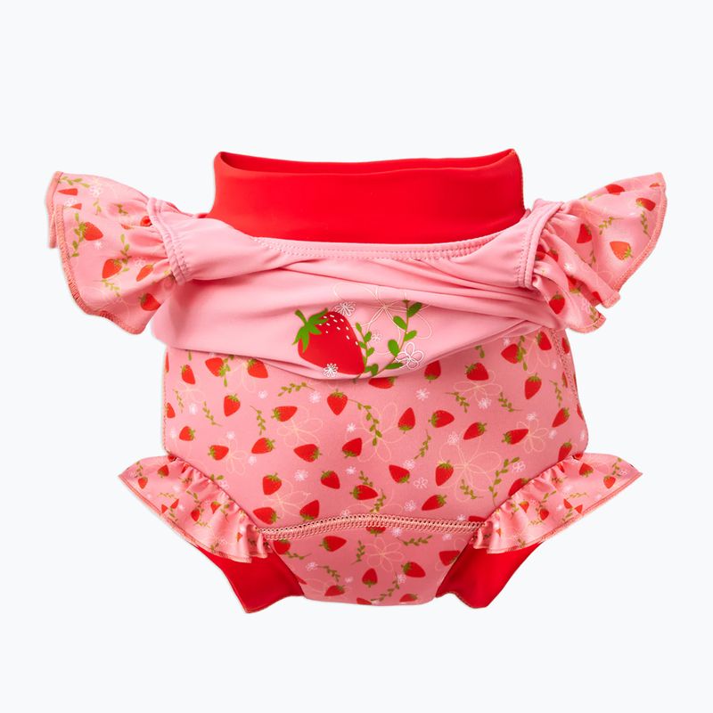 Children's one-piece swimsuit with nappy Splash About Happy Nappy Frills strawberry field 3