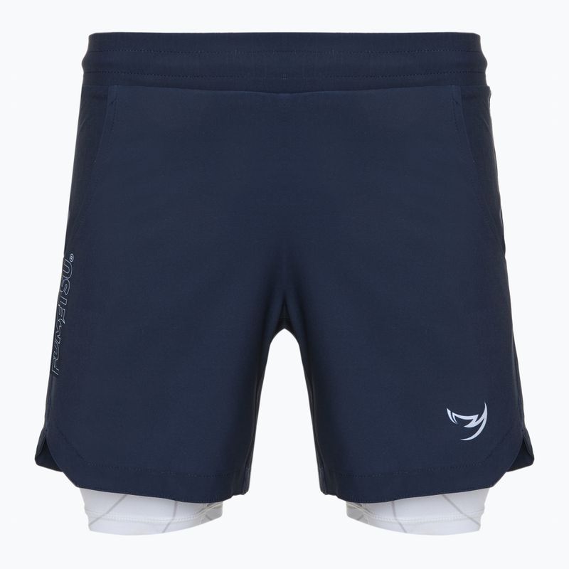 Men's FUMETSU Icon Dual Layer Training shorts navy/ white