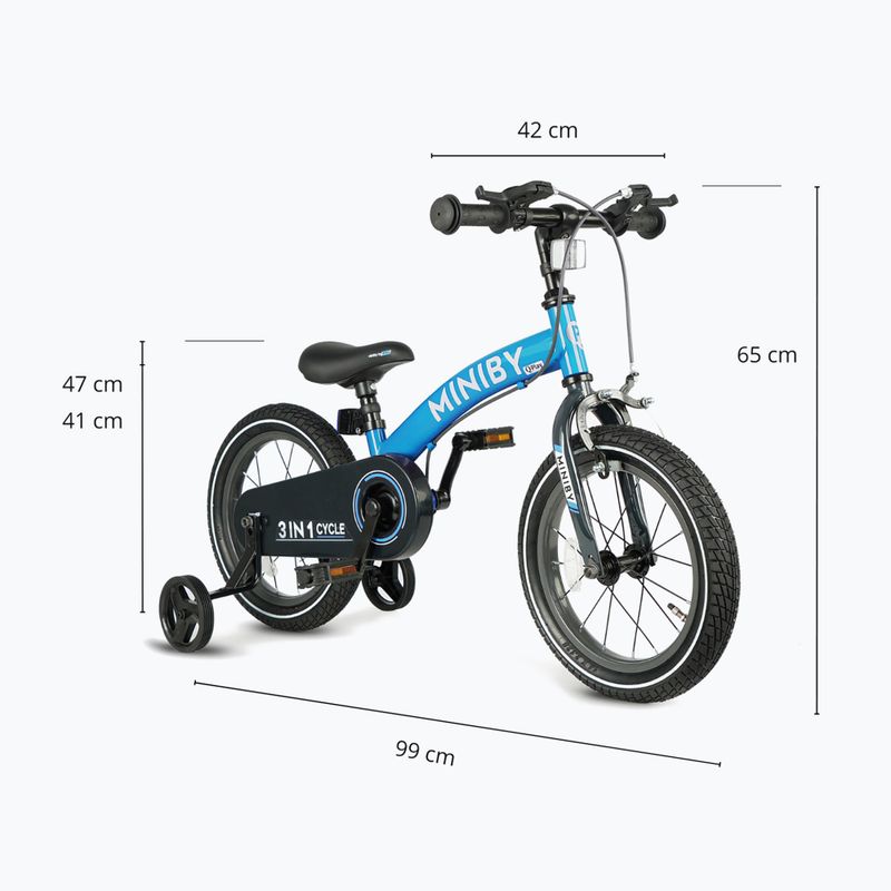 Children's bike Qplay Miniby 3in1 blue 6