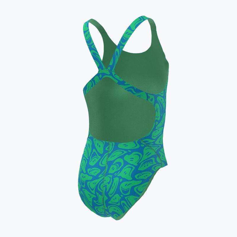 Nike Hydrastrong Multi Print Fastback children's one-piece swimsuit green NESSD045-380 5