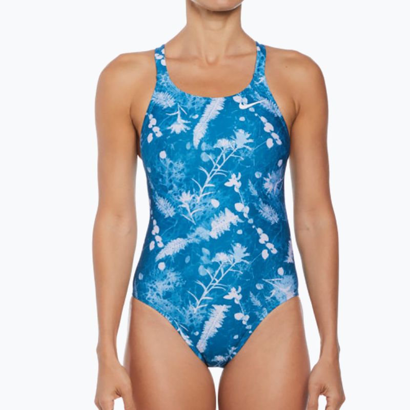 Women's one-piece swimsuit Nike Hydrastrong Multi Print Fastback mineral teal 4