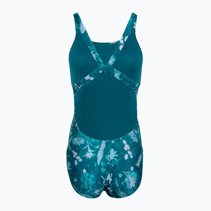 Women's one-piece swimsuit Nike Hydrastrong Multi Print Fastback mineral teal 2