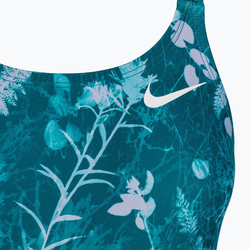 Women's one-piece swimsuit Nike Hydrastrong Multi Print Fastback mineral teal 3