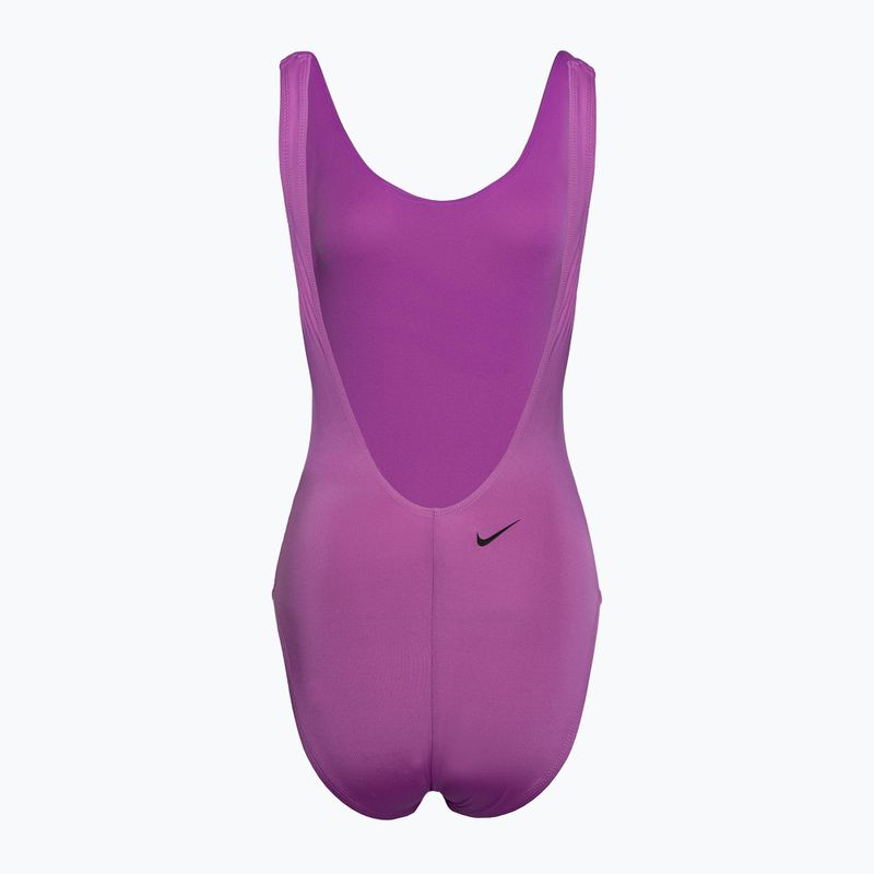 Women's one-piece swimsuit Nike Multi Logo U-Back fuchsia dream 2