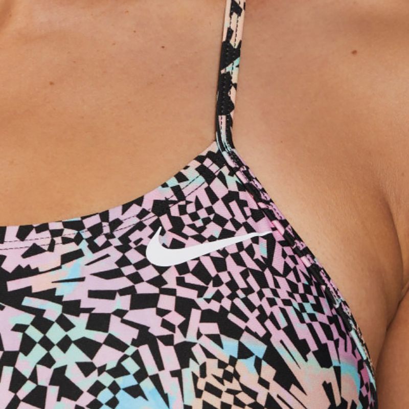 Women's one-piece swimsuit Nike Hydrastrong Multi Print pink bloom 6