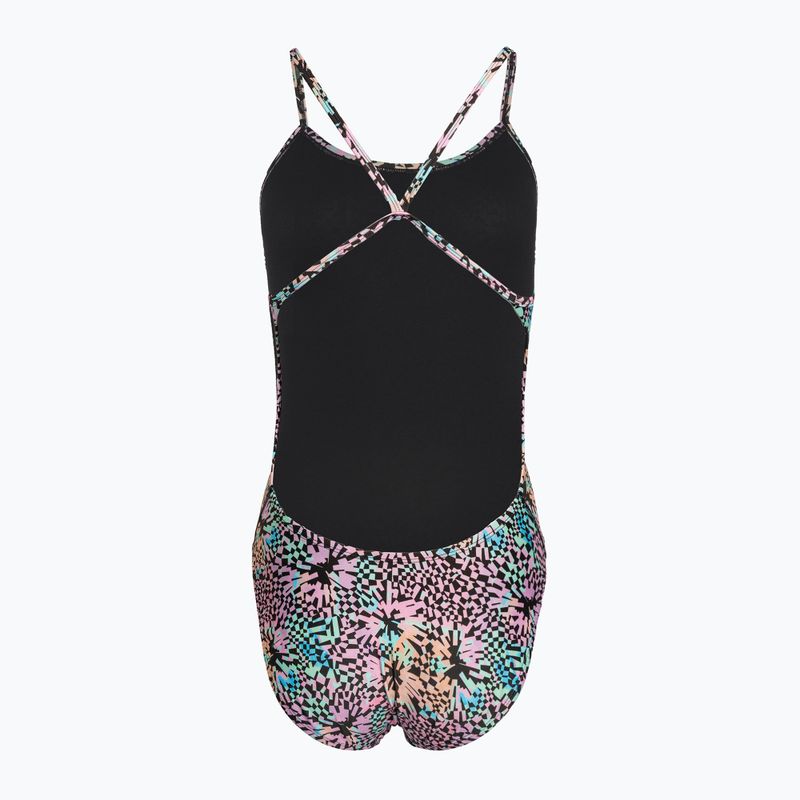 Women's one-piece swimsuit Nike Hydrastrong Multi Print pink bloom 2