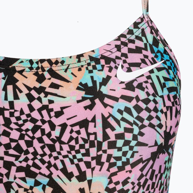 Women's one-piece swimsuit Nike Hydrastrong Multi Print pink bloom 3