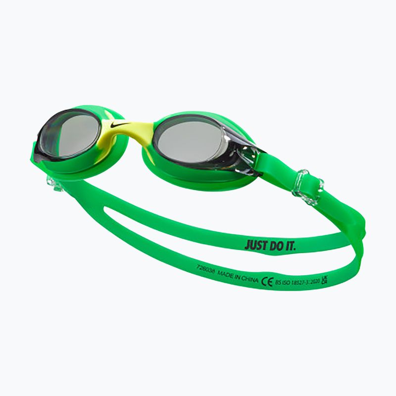 Nike Lil Swoosh Junior green spark swimming goggles