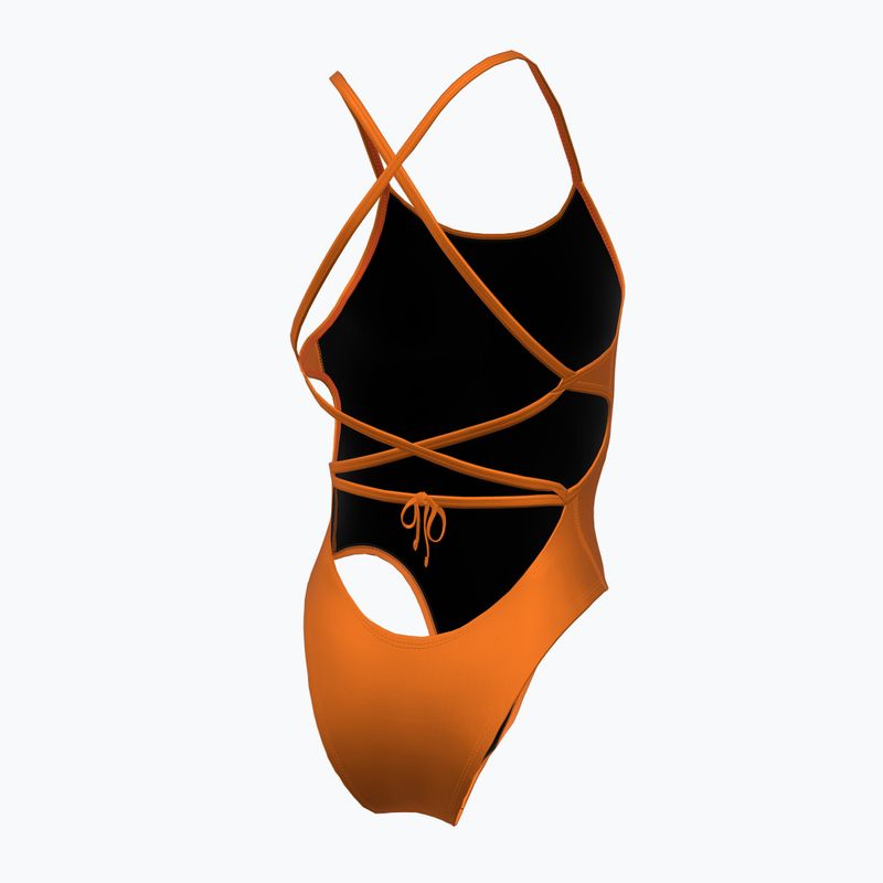 Women's one-piece swimsuit Nike Lace Up Tie Back total orange 2