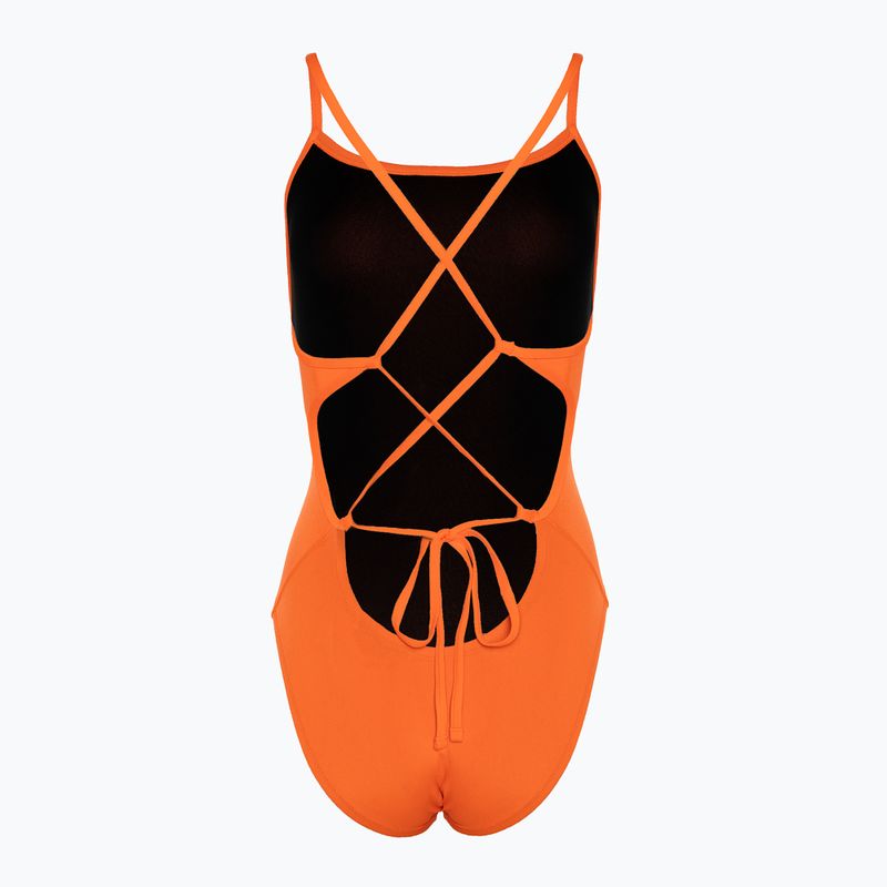 Women's one-piece swimsuit Nike Lace Up Tie Back total orange 2