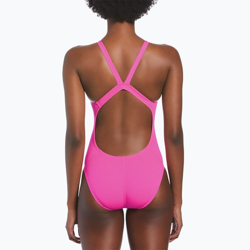 Women's one-piece swimsuit Nike Hydrastrong Solid Fastback fire pink 5