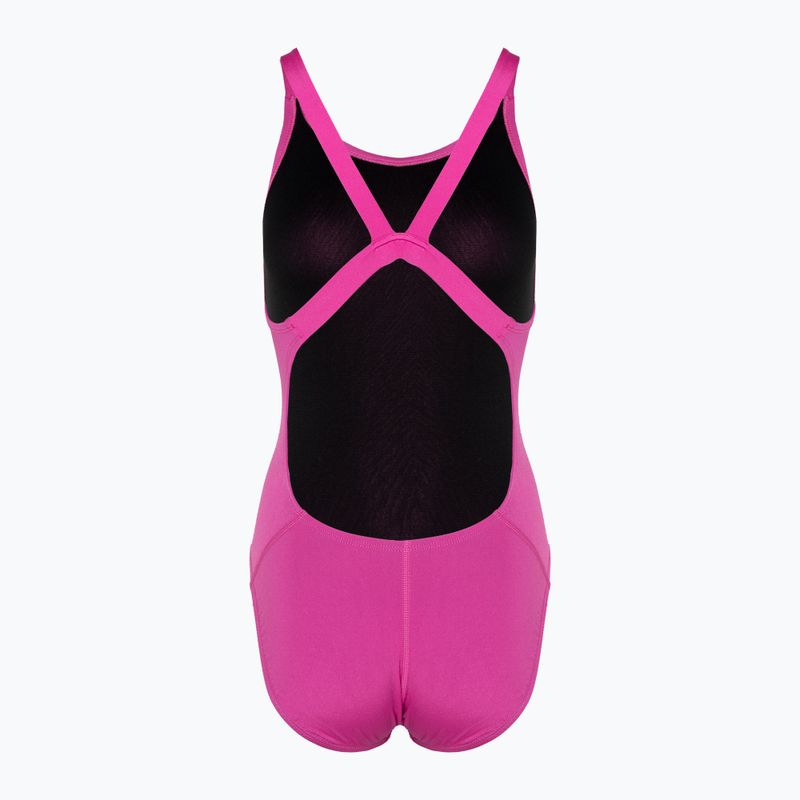 Women's one-piece swimsuit Nike Hydrastrong Solid Fastback fire pink 2