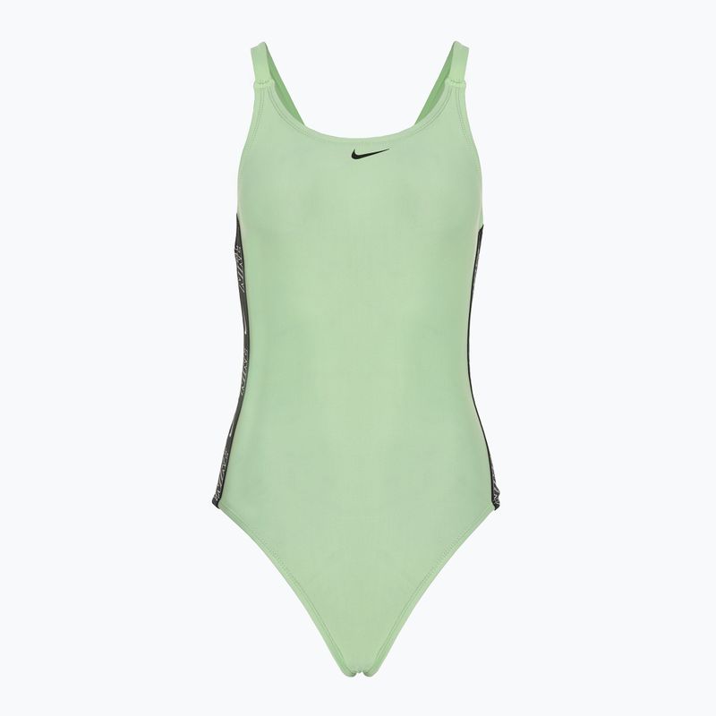Women's one-piece swimsuit Nike Logo Tape Fastback vapor green