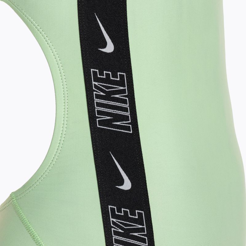 Women's one-piece swimsuit Nike Logo Tape Fastback vapor green 4