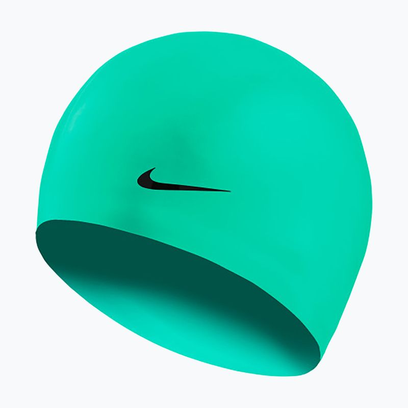 Children's swimming cap Nike Solid Silicone green shock