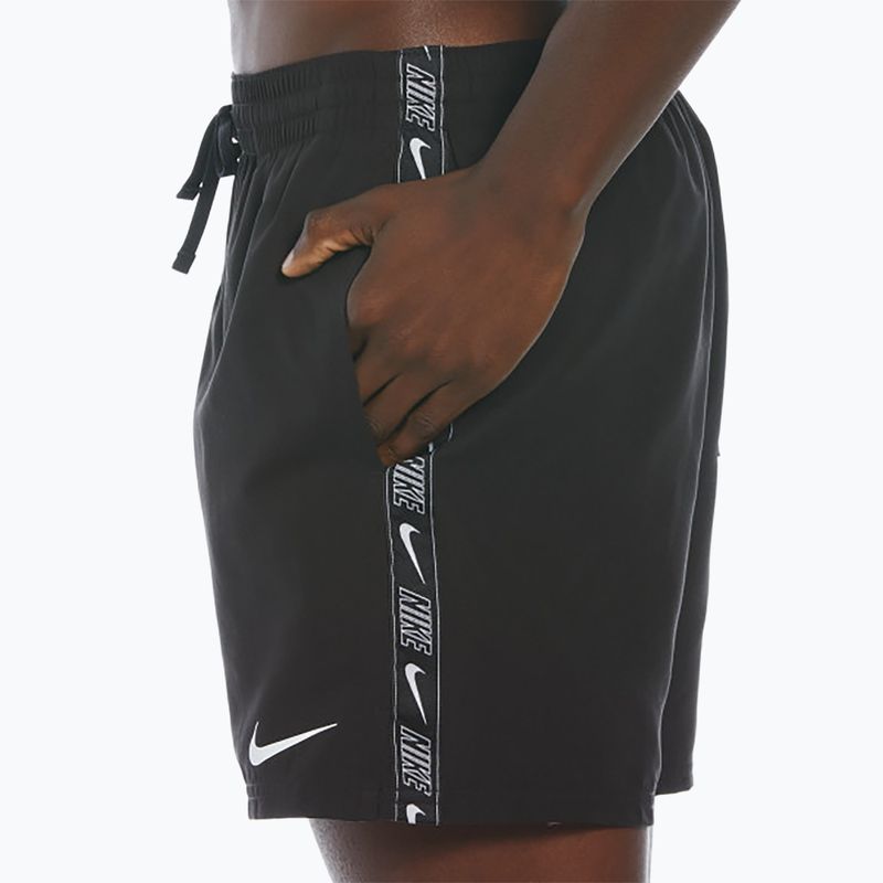 Men's Nike Logo Tape 5" Volley swim shorts black 7