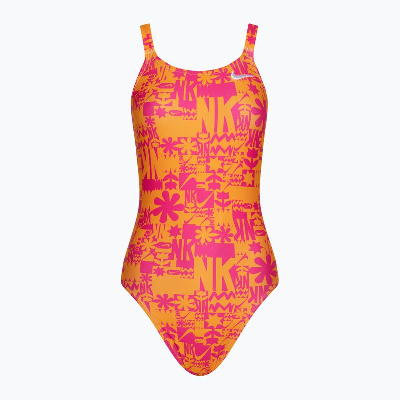 Women's one-piece swimsuit Nike Hydrastrong Solid Fastback total orange