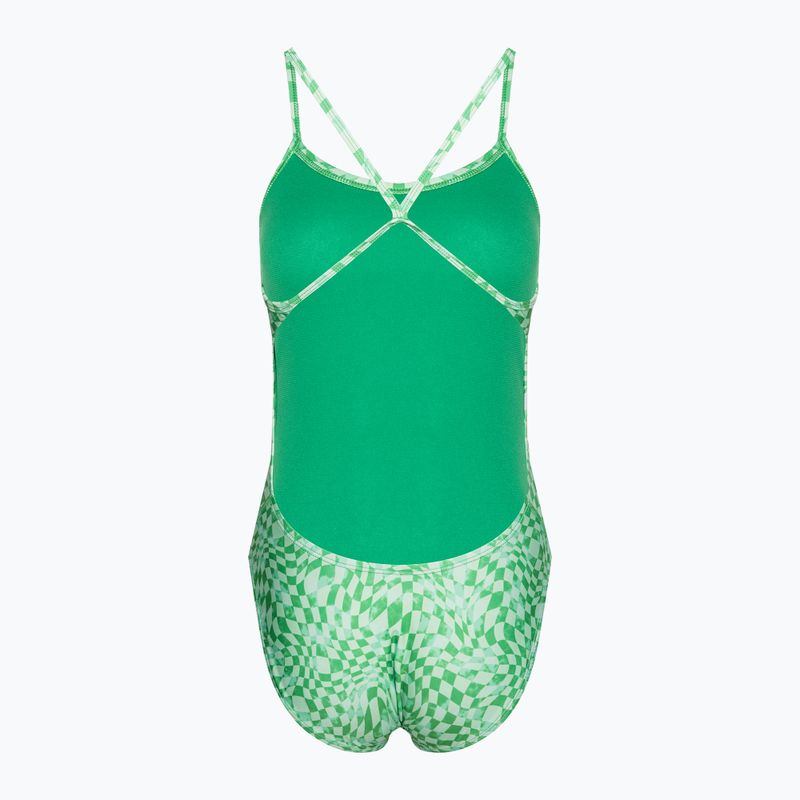 Women's one-piece swimsuit Nike Hydrastrong Cutout green shock 2