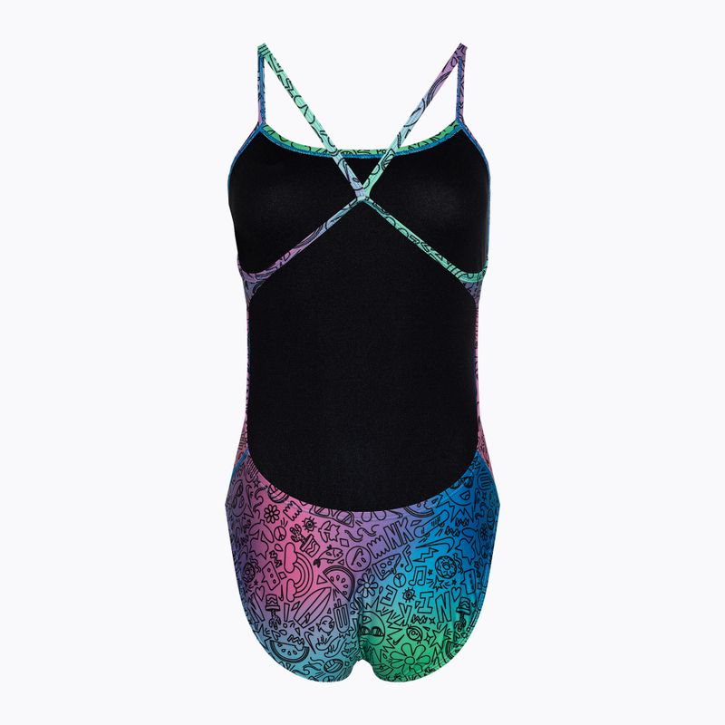 Women's one-piece swimsuit Nike Hydrastrong Cutout cool multi 2