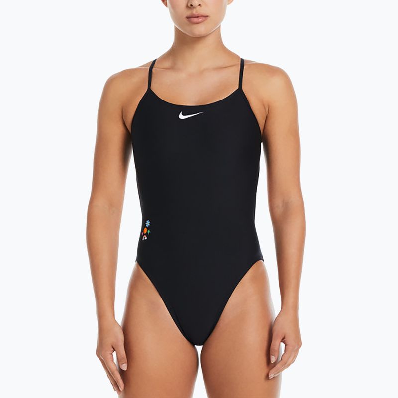 Women's one-piece swimsuit Nike Hydrastrong Adjustable Crossback black 7