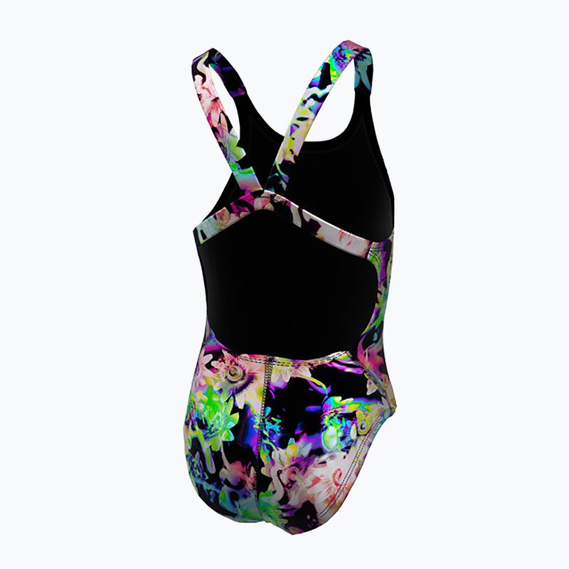 Nike Hydrastrong Multi Print Fastback rainbow children's one-piece swimsuit 2