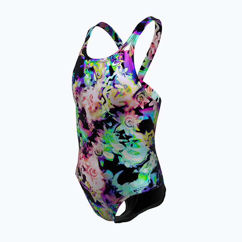 Nike Hydrastrong Multi Print Fastback rainbow children's one-piece swimsuit 3