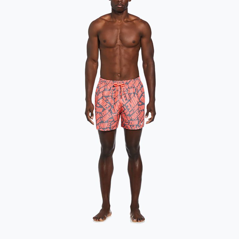 Men's Nike Tossed 5" Volley hot punch swim shorts 2