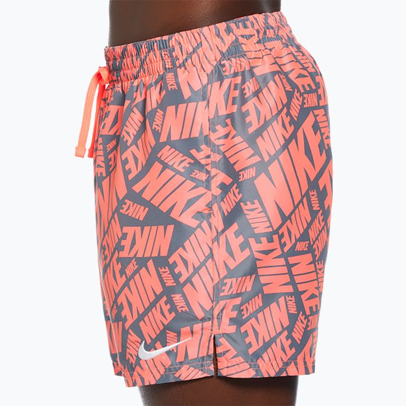 Men's Nike Tossed 5" Volley hot punch swim shorts 4