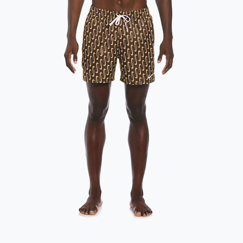 Men's Nike Swoosh Link 5" Volley swim shorts cacao wow 4