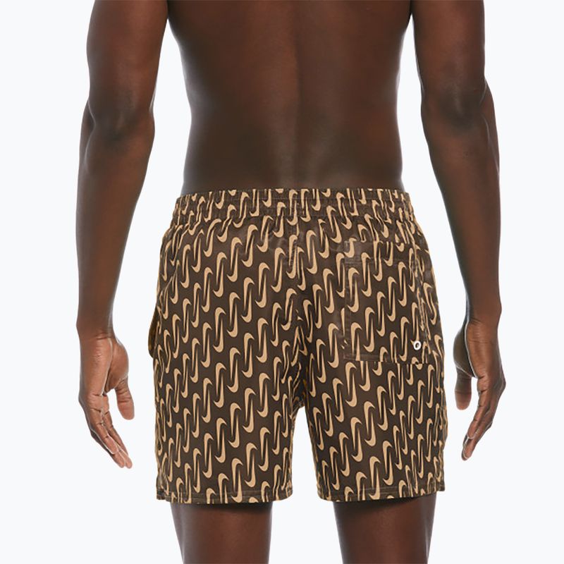 Men's Nike Swoosh Link 5" Volley swim shorts cacao wow 3