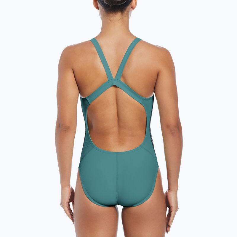 Women's one-piece swimsuit Nike Logo Tape Fastback dusty cactus 2