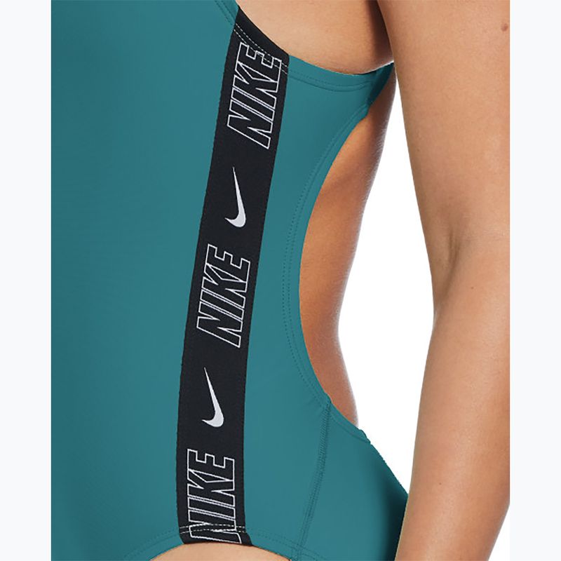 Women's one-piece swimsuit Nike Logo Tape Fastback dusty cactus 4