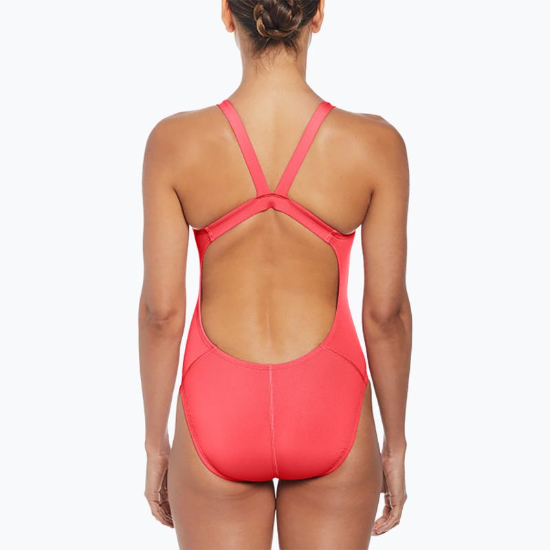 Women's one-piece swimsuit Nike Hydrastrong Solid Fastback hot punch 2