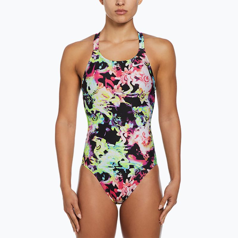 Nike Hydrastrong Multi Print Fastback rainbow women's one-piece swimsuit