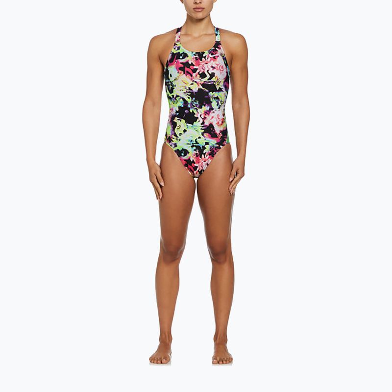 Nike Hydrastrong Multi Print Fastback rainbow women's one-piece swimsuit 2