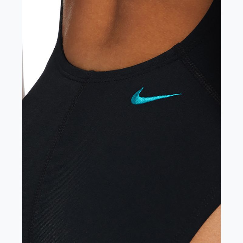 Women's one-piece swimsuit Nike Hydrastrong 3D Swoosh Fastback black 5