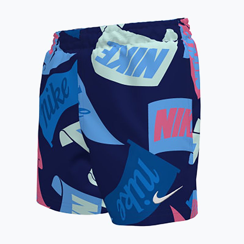 Nike Tossed Flags 4" Volley children's swim shorts midnight navy