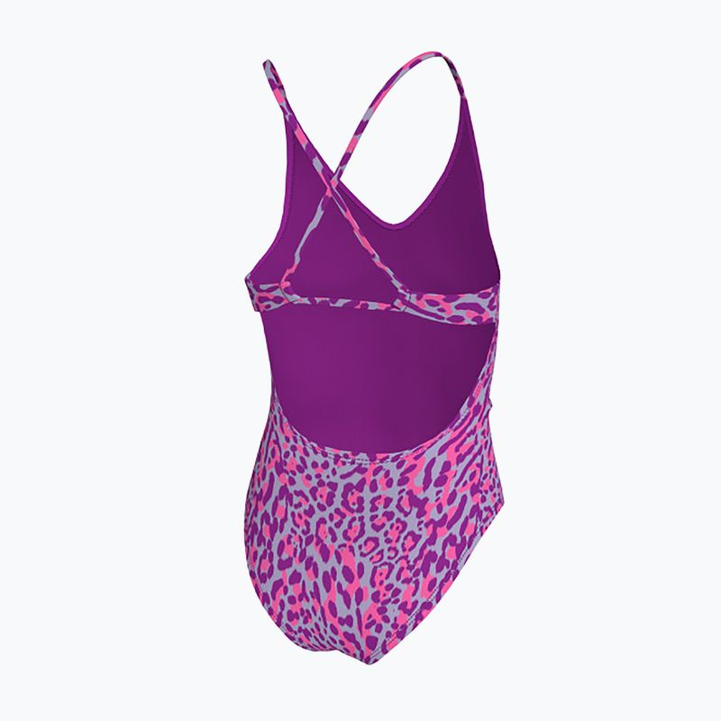 Nike Wild Lace Up vivid purple children's one-piece swimsuit 2